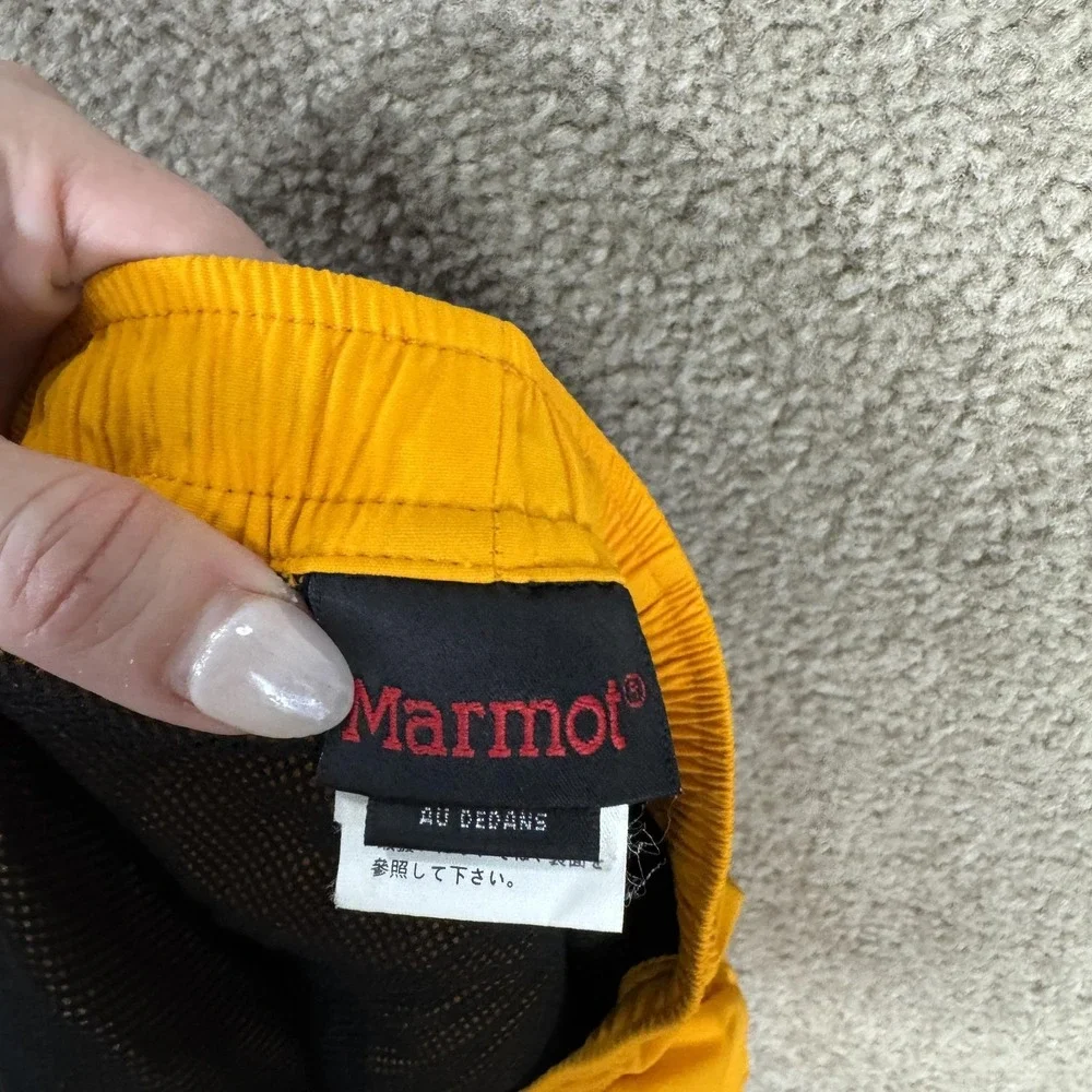 Marmot Shorts Mens Medium Yellow Quick Dry‎ Nylon Mesh Lined Swim Trunks Pockets